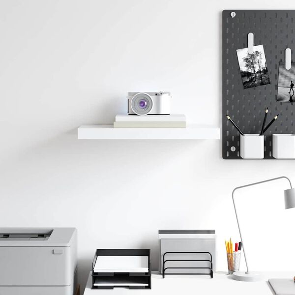 vidaXL v&aelig;ghylde 50x23x3,8 cm MDF hvid