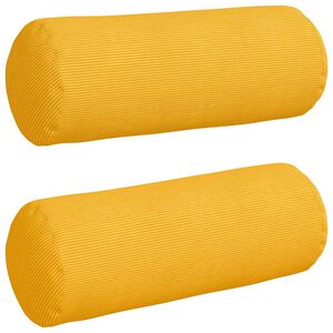 vidaXL Bolsterpuder 2 pcs Lys Gul &Oslash; 25 x 70 cm Velourstof