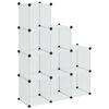 vidaXL kubeformede opbevaringskasser 9 stk. PP transparent