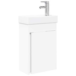 vidaXL Badev&aelig;relses Vanity-enhed med Armatur Hvid 40,5 x 22,5 x 62 cm