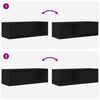 vidaXL tv-borde 2 stk. 80x31x25,5 cm konstrueret tr&aelig; sort egetr&aelig;sfarve