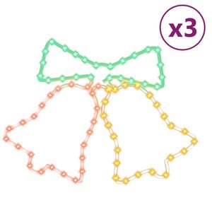 vidaXL juleklokker 3 stk. 50x56 cm 72 LED'er julefigur