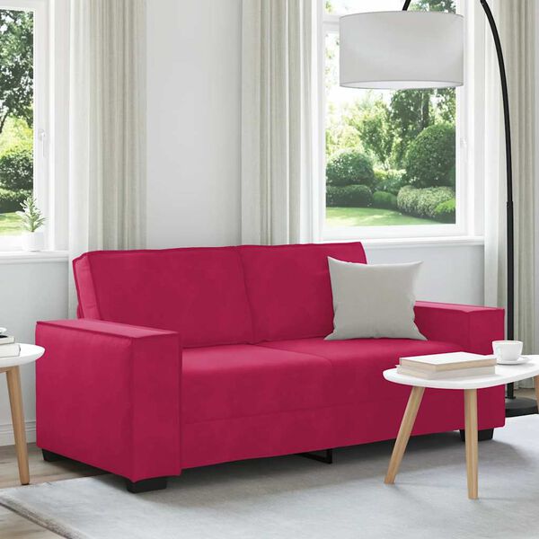 vidaXL 2-personers sofa 180x78x84 cm fl&oslash;jl vinr&oslash;d