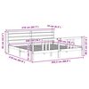 vidaXL sengeramme med sengegavl 200x200 cm massivt fyrretr&aelig;