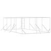 vidaXL udend&oslash;rs hundeg&aring;rd 4x8x2 m galvaniseret st&aring;l s&oslash;lvfarvet