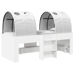 vidaXL Seng med Tunnel 4 pcs Hvid Konstrueret tr&aelig;
