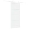 vidaXL Skyded&oslash;r 86 x 198,5 cm Konstrueret tr&aelig; Hvid