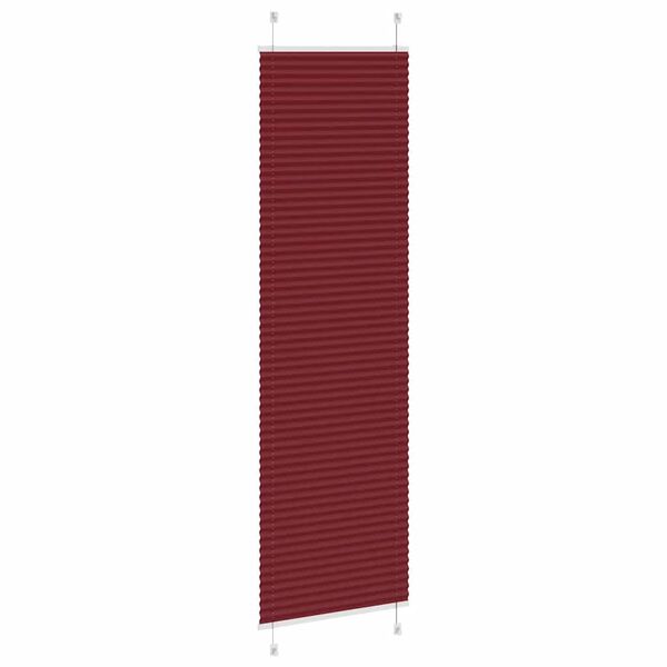 vidaXL Pliss&eacute;gardin Bordeauxr&oslash;d 65x200 cm Stofbredde 64,4 cm Polyester