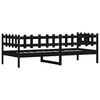 vidaXL daybed 80x200 cm massivt fyrretr&aelig; sort