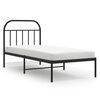 vidaXL sengeramme med sengegavl 90x190 cm metal sort