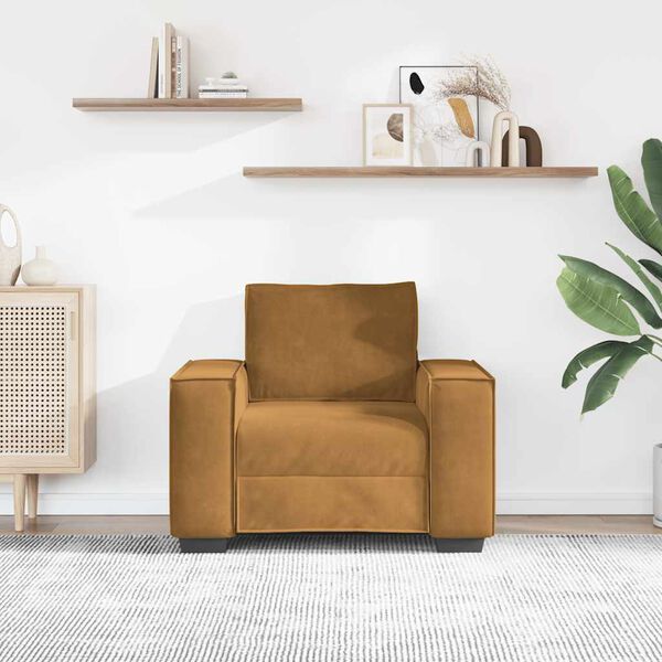 vidaXL sofastol 60 cm fløjl brun