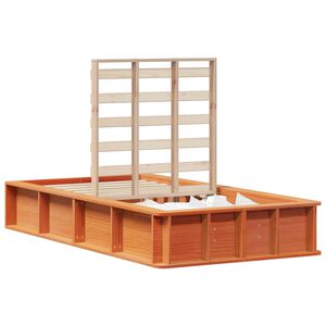 vidaXL Sengestel Voks brun 75 x 190 cm Massiv fyrretr&aelig;