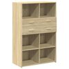 vidaXL reol 80x42,5x124 cm konstrueret tr&aelig; sonoma-eg