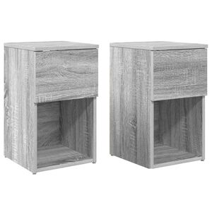 vidaXL Sengeskab 2 pcs Gr&aring; sonoma-eg 29 x 31,5 x 49 cm Konstrueret tr&aelig;