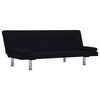 vidaXL sovesofa med to puder polyester sort