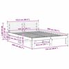 vidaXL Sengestel med hovedg&aelig;rde Hvid 150 x 200 cm Massiv fyrretr&aelig;