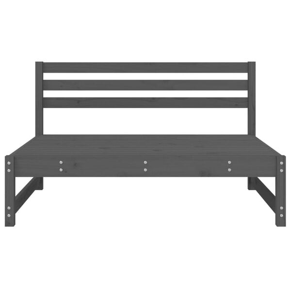 vidaXL midtermodul til havesofa 120x80 cm massivt fyrretræ grå