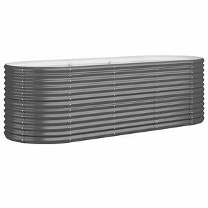 vidaXL plantekasse 224x80x68 cm galvaniseret st&aring;l antracitgr&aring;