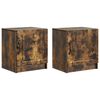 vidaXL Natskab 2 stk. R&oslash;get eg 43 x 34,5 x 47 cm Konstrueret tr&aelig;