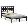 vidaXL sengeramme 120x200 cm massivt tr&aelig; sort