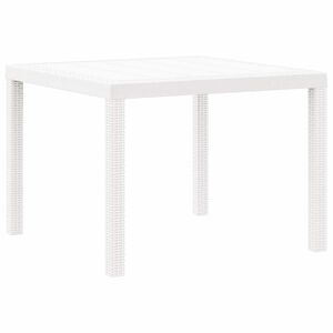 vidaXL Havem&oslash;bel Bord Hvid 100 x 100 x 73 cm polyrattan