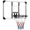 vidaXL basketballkurv med plade 90x60x2,5 cm polycarbonat transparent