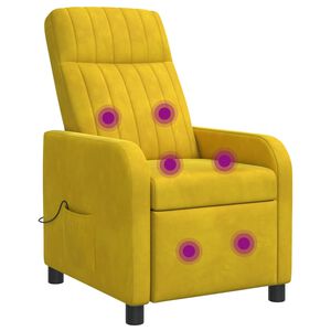 vidaXL Massage L&aelig;nestol Gul Velour (V)