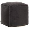 vidaXL puf 40x40x40 cm bomuldsvelour antracitgr&aring;