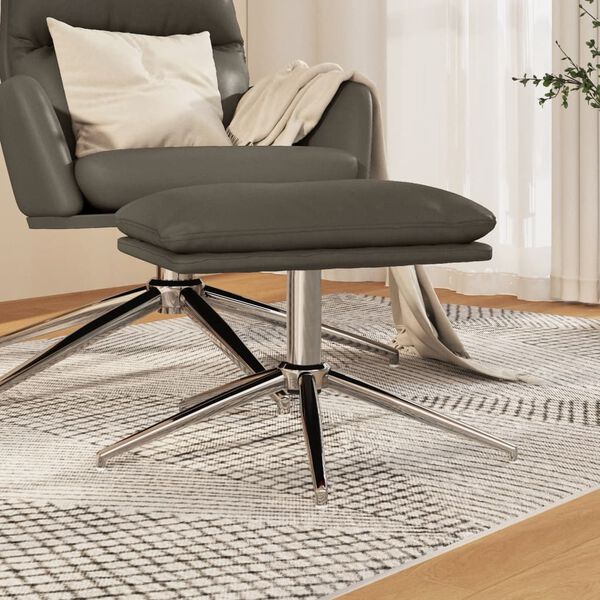 vidaXL fodskammel 45x29,5x35 cm kunstl&aelig;der gr&aring;