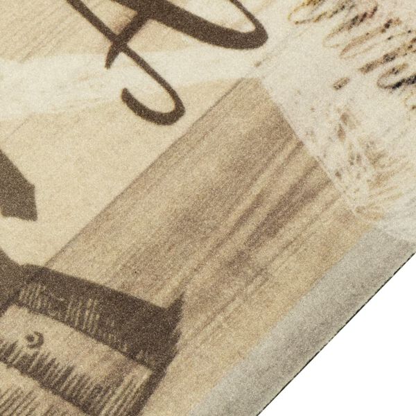 vidaXL køkkentæppe 45x150 cm Coffee Brown-design vaskbart velour