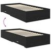 vidaXL Sengestel med hovedg&aelig;rde Sort eg 100 x 200 cm Konstrueret tr&aelig;