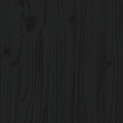vidaXL bogreol/rumdeler 80x25x70 cm massivt fyrretræ sort