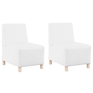 vidaXL Modulsofa enhed uden arme 2 pcs Hvid 55 x 74 x 82 cm Faux l&aelig;der