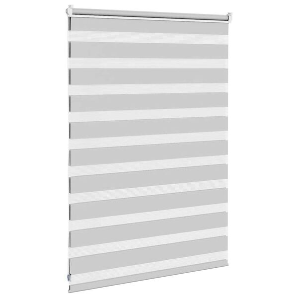 vidaXL zebragardin lysegr&aring; 95x100 cm stofbredde 90,9 cm polyester