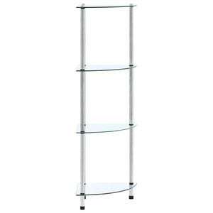 vidaXL reol 4 hylder 30x30x100 cm h&aelig;rdet glas transparent