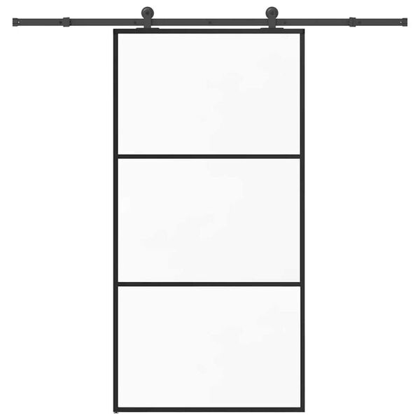 vidaXL skyded&oslash;r m. monteringss&aelig;t 102x205cm sikkerhedsglas og aluminium