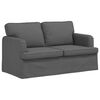 vidaXL Sofa 2 pcs M&oslash;rkegr&aring; 144 x 80 x 85 cm Stof
