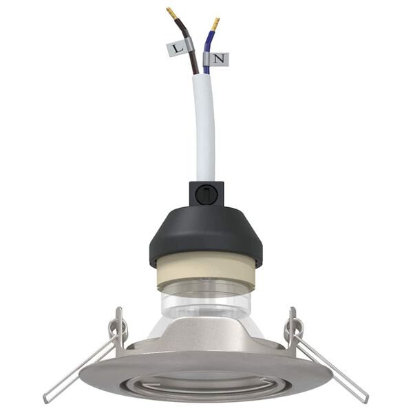 vidaXL Spotlights med spotlights 6 pcs Sølv 9 x 9 cm Metal