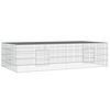 vidaXL 2-panels kaninbur 220x110x55 cm galvaniseret jern