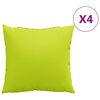 vidaXL sofahynder 4 stk. lysegr&oslash;nne 60x60 cm stof