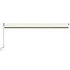 vidaXL markise 600x350 cm automatisk betjening cremefarvet