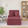 vidaXL Chaise lounge med volant med pude Vinr&oslash;d 91 x 157 x 91 cm Stof