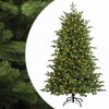 vidaXL Kunstigt Hinged Juletr&aelig; 120 cm 150 LED'er Varm hvid