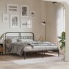 vidaXL sengeramme med sengegavl 160x200 cm metal sort
