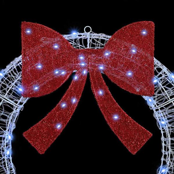 vidaXL Krans med 80 LED'er Kold hvid 90 cm Akryl