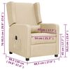 vidaXL eldrevet l&aelig;nestol stof Cremefarvet