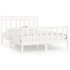 vidaXL sengeramme 150x200 cm King Size massivt fyrretr&aelig; hvid