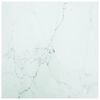vidaXL bordplade 70x70 cm 6 mm h&aelig;rdet glas med marmordesign hvid
