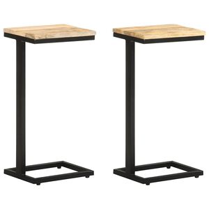 vidaXL sideborde 2 stk. 31,5x24,5x64,5 cm ru mangotr&aelig;