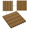 vidaXL Terrasse Flise 3D-design 11 pcs Teaktr&aelig; 30 x 30 cm WPC
